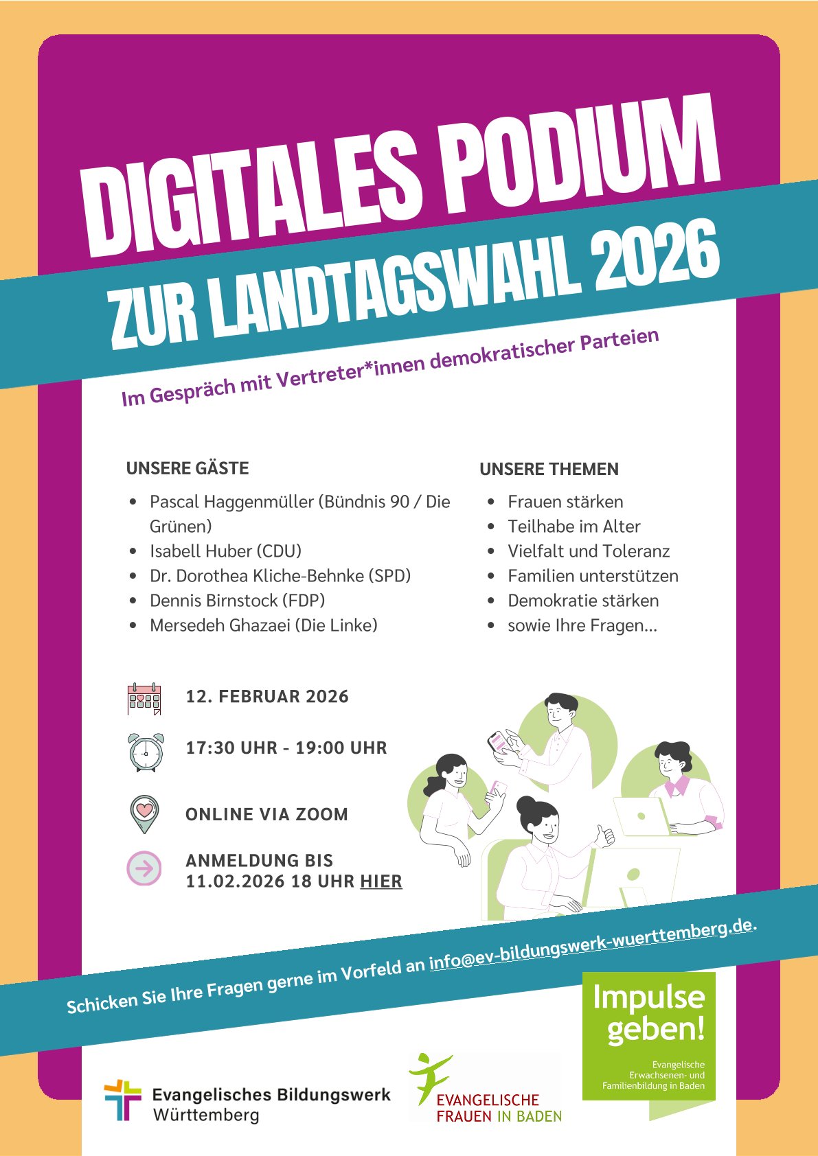 Digitales Podium zur Landtagswahl 2026 1