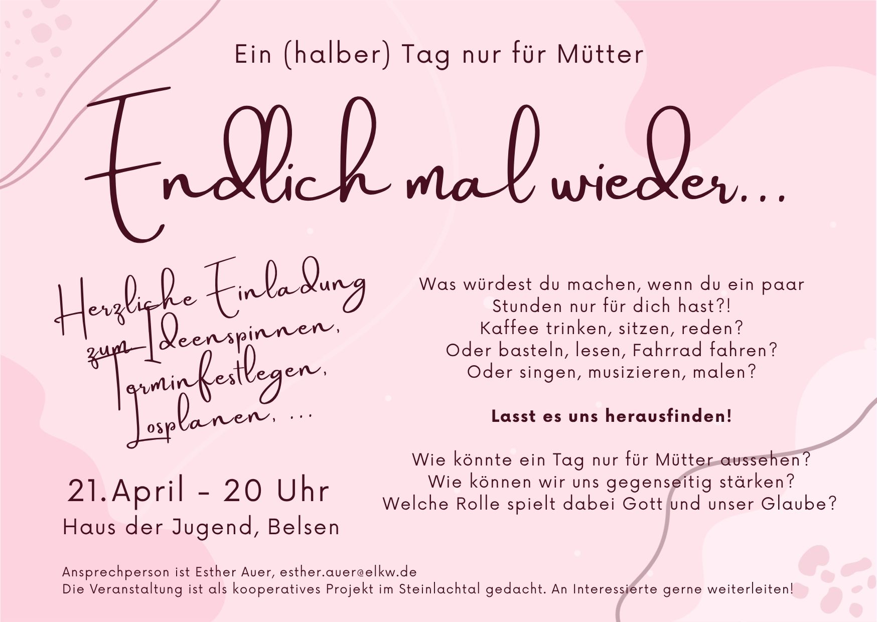 Einladung Vorbereitung